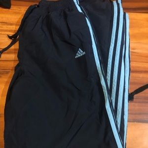 dark and light blue track pants from adidas size medium